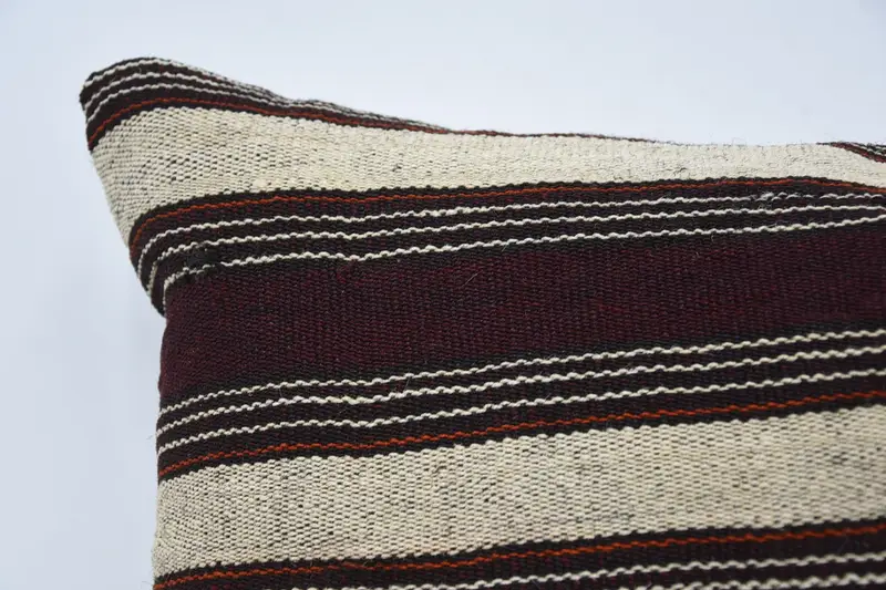 Vintage Kilim Pillow, Pillow Case, 20x20 Brown Cushion Cover, Cotton Cushion Cover, Vintage Kilim Throw Pillow, Kilim Pillow Cover - 2