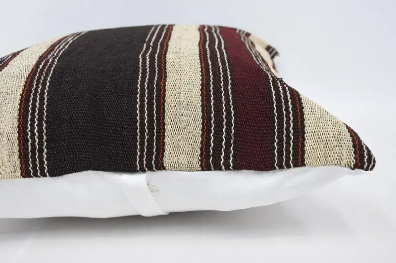 Vintage Kilim Pillow, Pillow Case, 20x20 Brown Cushion Cover, Cotton Cushion Cover, Vintage Kilim Throw Pillow, Kilim Pillow Cover - 5