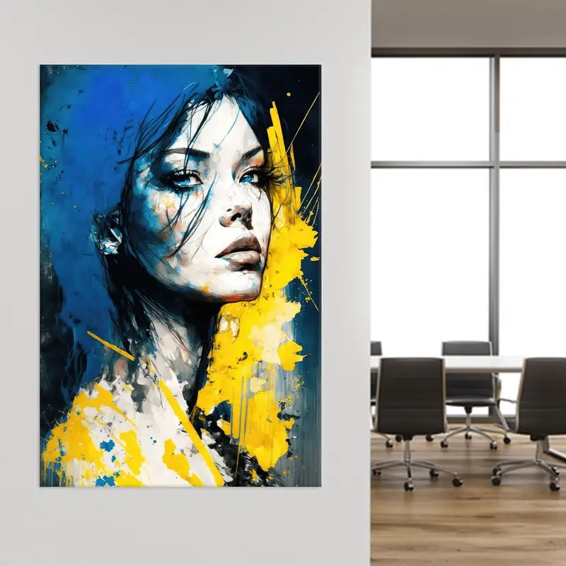 Impresión de pintura de mujer, arte de pared de lona, ​​decoración de la habitación de las niñas, arte moderno de pared, decoración de pared abstracta, decoración de pared de mujer, arte de pared personalizado, - 2