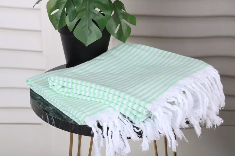 68x36 Cotton Striped Towel, Bachelorette Party Gifts Bridesmaids, Wedding Hand Made Gift, Monogram Turkish Towel, Christmas Gift, Soft towel - 3