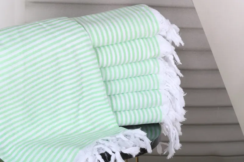 68x36 Cotton Striped Towel, Bachelorette Party Gifts Bridesmaids, Wedding Hand Made Gift, Monogram Turkish Towel, Christmas Gift, Soft towel - 1