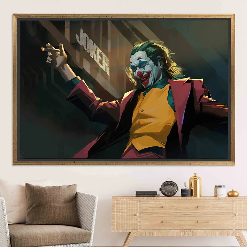 Abstrakte Joker-Filmleinwand: Ikonische Kunst für Ihren Raum