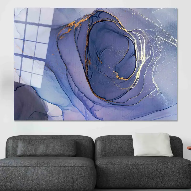 エレガントなゴールド大理石の抽象キャンバスプリント - モダンな装飾