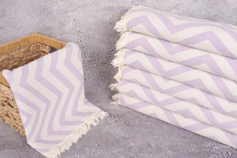 Christmas Favors, Turkish towel, Peshtemal Towel, Hammam Towel USA, 70x40 Cotton Zigzag Design Towel, Beach Theme Wedding Gift, Custom Gift - 3