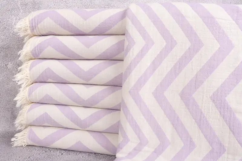 Christmas Favors, Turkish towel, Peshtemal Towel, Hammam Towel USA, 70x40 Cotton Zigzag Design Towel, Beach Theme Wedding Gift, Custom Gift - 1