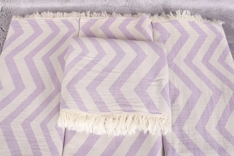 Christmas Favors, Turkish towel, Peshtemal Towel, Hammam Towel USA, 70x40 Cotton Zigzag Design Towel, Beach Theme Wedding Gift, Custom Gift - 4
