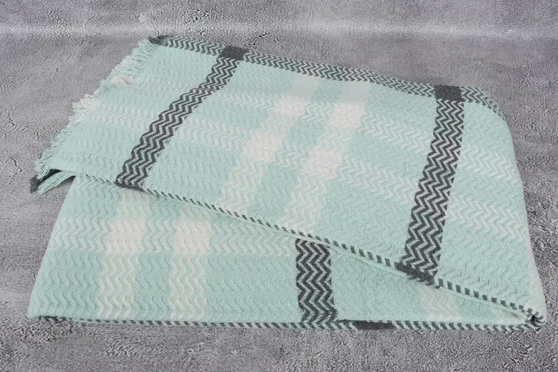 90x80 Cotton Striped Towel, First Wedding Anniversary Gift, Custom Blanket, Valentines Day Gift For Him, Custom Wedding Gifts, Housewarming Gift - 6