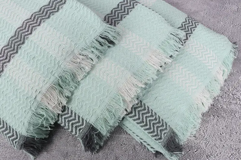 90x80 Cotton Striped Towel, First Wedding Anniversary Gift, Custom Blanket, Valentines Day Gift For Him, Custom Wedding Gifts, Housewarming Gift - 5