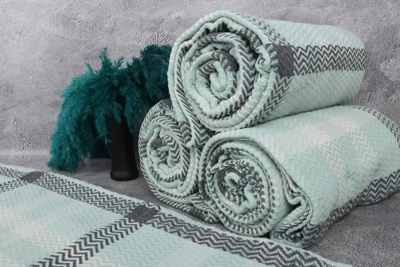 90x80 Cotton Striped Towel, First Wedding Anniversary Gift, Custom Blanket, Valentines Day Gift For Him, Custom Wedding Gifts, Housewarming Gift - 8