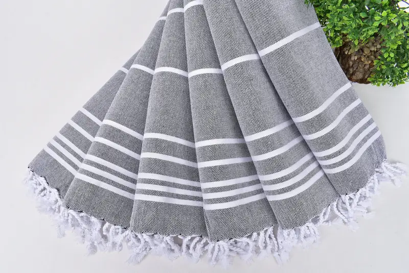 Personalized Wedding Gift For Couple, 38x18 Cotton Striped Towel, Travel Towel, Personalized Gift, Turkish Hand Towel, Monogram Kitchen Towel - 4