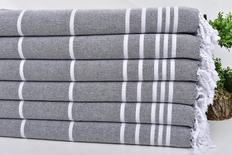 Personalized Wedding Gift For Couple, 38x18 Cotton Striped Towel, Travel Towel, Personalized Gift, Turkish Hand Towel, Monogram Kitchen Towel - 3