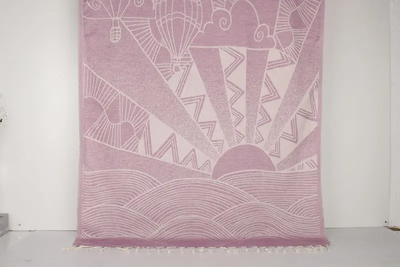 Turkish Beach Towel Personalized Organic Cotton Beige, 36x18 Inches