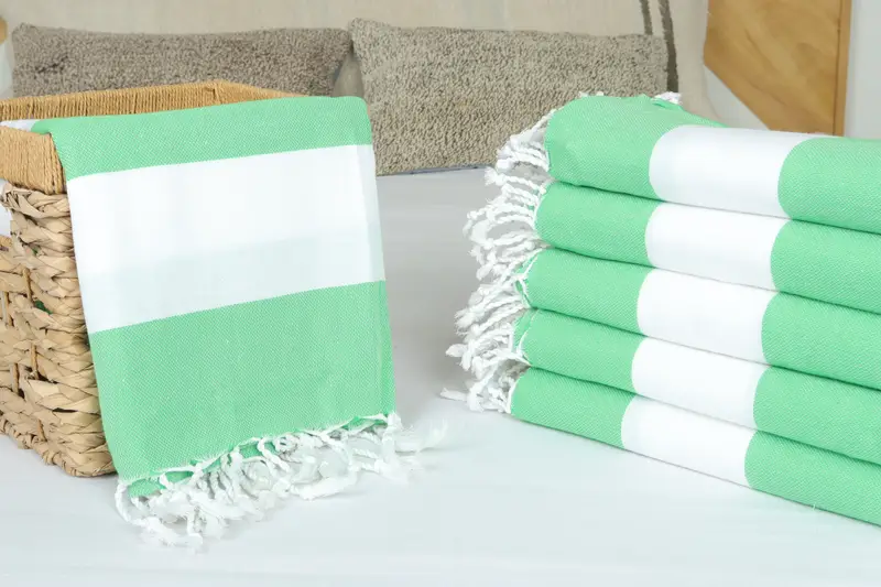 64x64 Cotton Striped Towel, Shower Curtain, Wedding Gift For Bride, Beach Theme Wedding Gift, Woven Blanket, Personalized Gifts, Bachelorette Gifts - 4