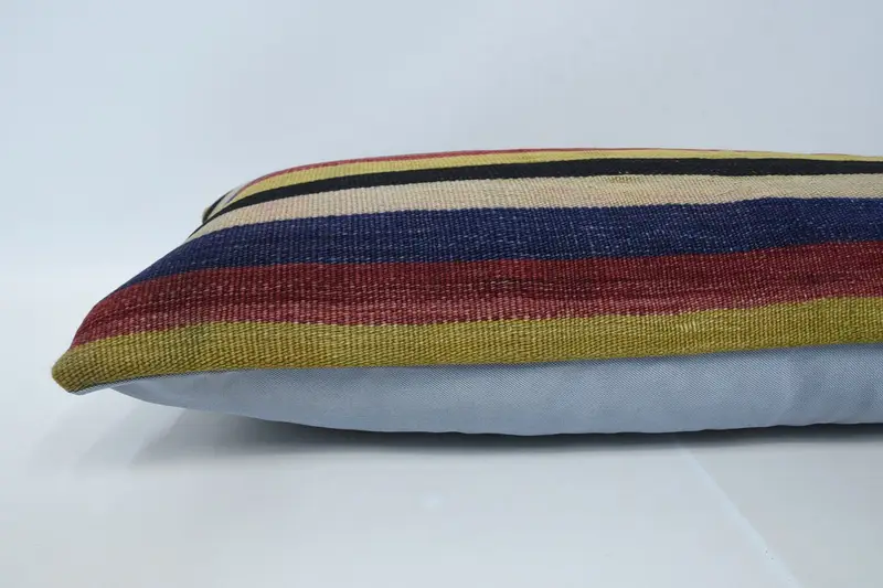 Handmade Kilim Cushion, 16x48 Beige Cushion Case, Cushion, Floor Pillow Sham, Decorative Throw Pillow Sham, Pillow for Couch, Boho Pillow Sham Cover - 5