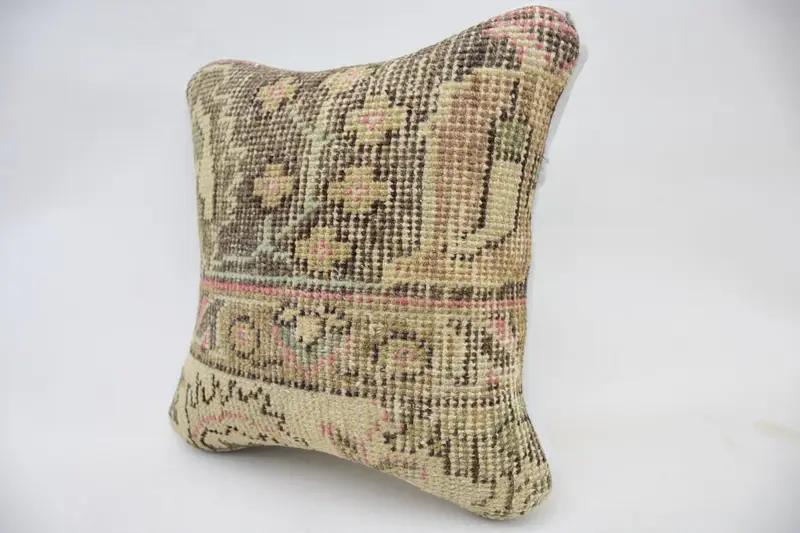 Gift Pillow, 14x14 Brown Pillow Sham, Personalized Gift Pillow Cushion Cover, Boho Pillow Sham Cover, Boho Pillow, Cushion, Rustic Pillow Case - 3