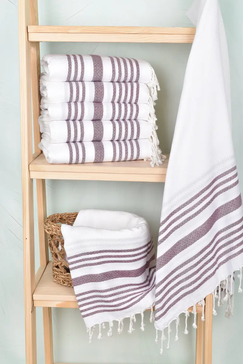 70x40 Cotton Striped Towel, Turkish Towel USA, Summer Gift, Quick-dry peshtemal, Gym Towel, Pool Towels, Bridal Shower Favor, Best Wedding Gift - 3
