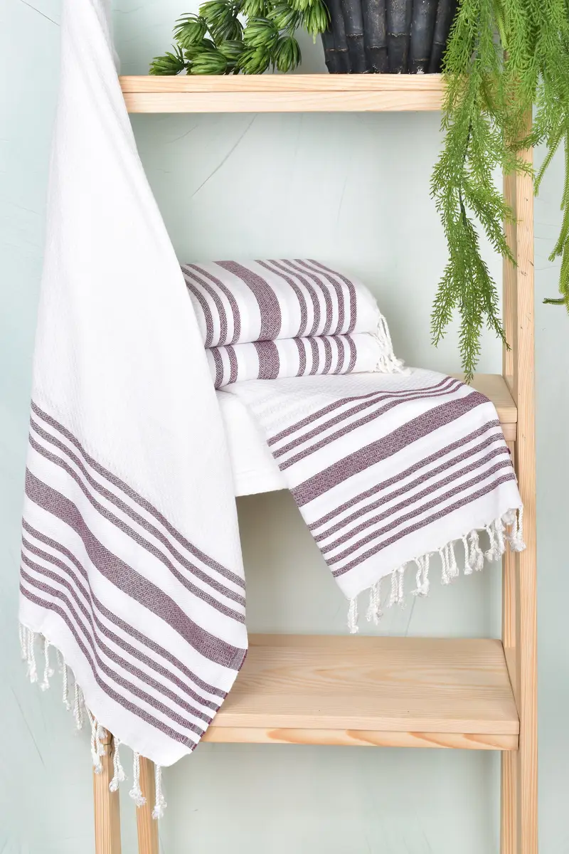 70x40 Cotton Striped Towel, Turkish Towel USA, Summer Gift, Quick-dry peshtemal, Gym Towel, Pool Towels, Bridal Shower Favor, Best Wedding Gift - 6