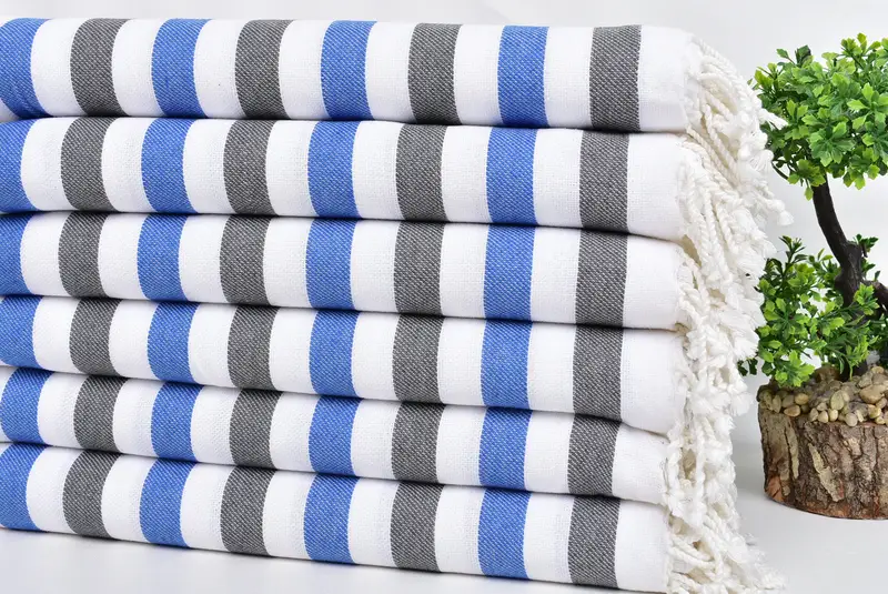 Bridesmaid Gifts Personalized, Bachelorette Party Gifts Bridesmaids, Organic Turkish towel, 64x36 Cotton Striped Towel, Best Friend Gift - 3