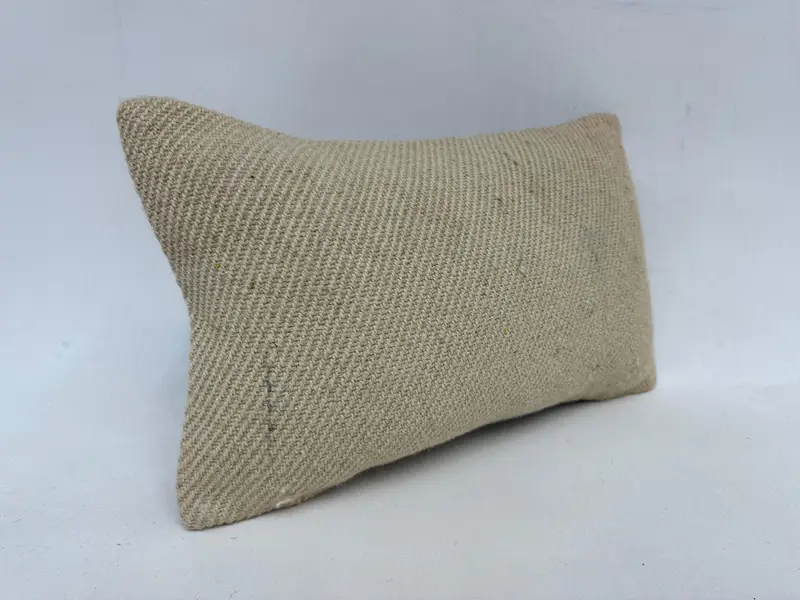 Home Decor Pillow, Neutral Cushion Cover, 12x20 Beige Cushion Cover, Cushion Case, Tribal Pillow Sham, Antique Pillows, Kilim Pillow Cover - 3