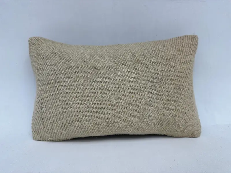Home Decor Pillow, Neutral Cushion Cover, 12x20 Beige Cushion Cover, Cushion Case, Tribal Pillow Sham, Antique Pillows, Kilim Pillow Cover - 1