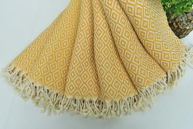 Peshtemal Towel, Custom Wedding Towel, Girl Trip Party Favor, Cotton towel, 70x40 Cotton Diamond Towel, Custom Beach Towel, House Warming Gift - 4