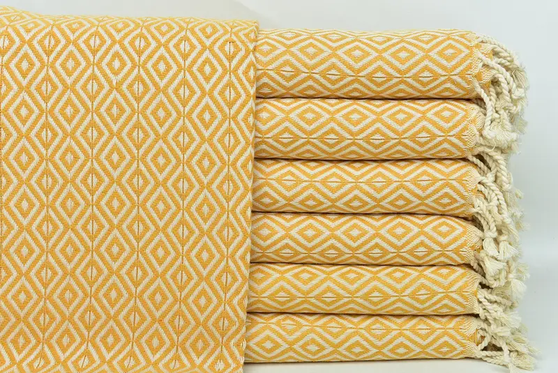 Peshtemal Towel, Custom Wedding Towel, Girl Trip Party Favor, Cotton towel, 70x40 Cotton Diamond Towel, Custom Beach Towel, House Warming Gift - 1
