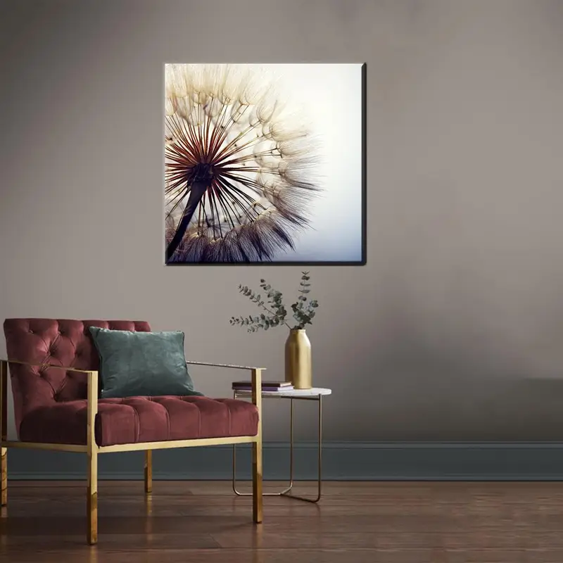 Dandelion Canvas Art,Modern Wall Decor, Abstract Canvas Art, Soft Tones Artwork, Trendy Wall Art, Luxury Canvas Art, Wall Art Decor - 1