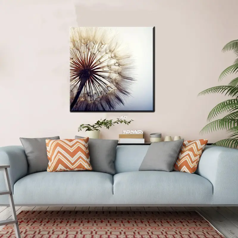 Dandelion Canvas Art,Modern Wall Decor, Abstract Canvas Art, Soft Tones Artwork, Trendy Wall Art, Luxury Canvas Art, Wall Art Decor - 2