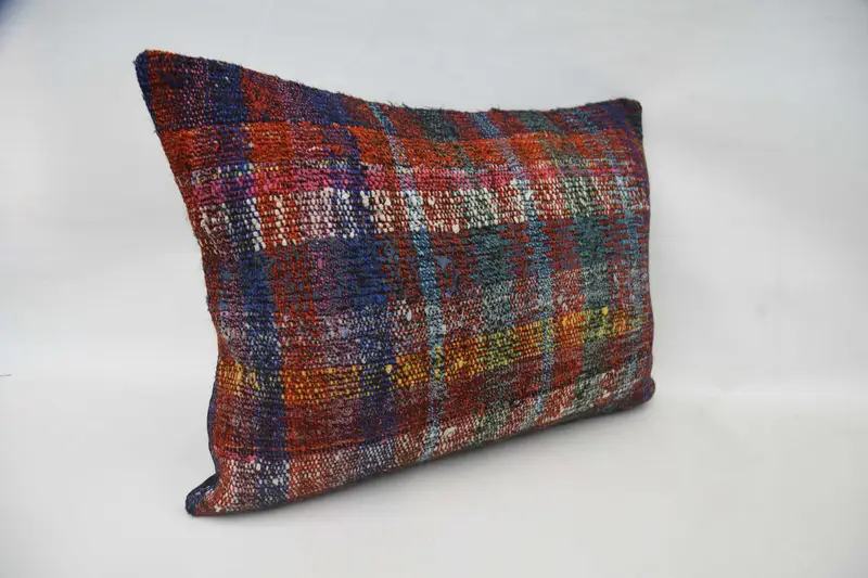 Turkish Pillow, 20x28 Orange Pillow, Car Cushion Case, Home Decor Pillow, Vintage Kilim Throw Pillow, Wholesale Cushion Case, Pillow Sham - 3