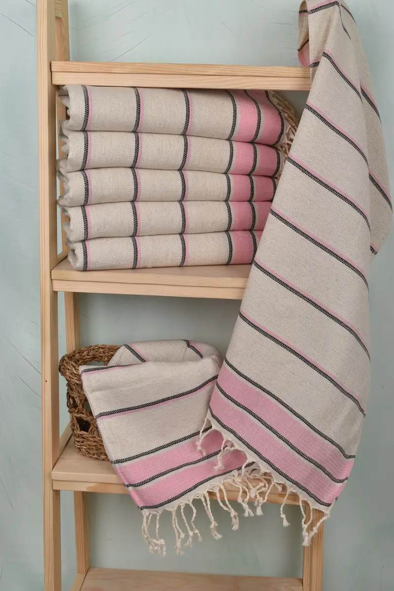 40x20 Linen Striped Towel, Gift For Bride, Halloween Bachelorette Party Favors, Turkish Tea Towel, Personalized Kitchen Towel, Bridesmaid Gifts - 3