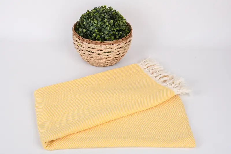 Personalized Towel, Lightweight Turkish towel, Gift Towel, Travel towel, 70x40 Cotton Herringbone Towel, Turkish beach towel with fringe - 4