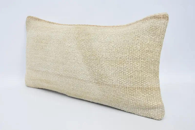 Luxury Pillow Case, Home Decor Pillow, Vintage Kilim Throw Pillow, Cushion, 12x24 Beige Cushion Cover, Antique Pillows, Couch Pillow Case - 4