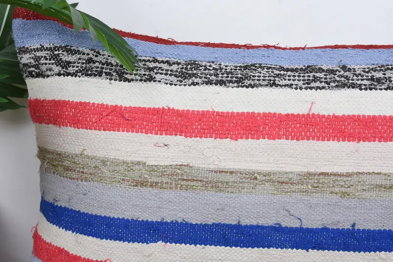 Vintage Pillow, Interior Designer Pillow, Wool Kilim Pillow Pillow Cover, Cushion, 16x24 Blue Cushion Cover, Floor Pillow Sham, Gift Pillow - 2