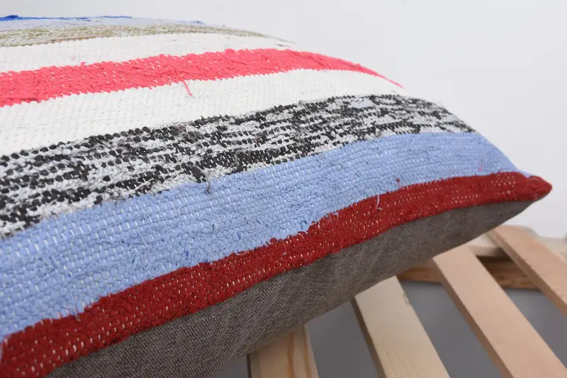 Vintage Pillow, Interior Designer Pillow, Wool Kilim Pillow Pillow Cover, Cushion, 16x24 Blue Cushion Cover, Floor Pillow Sham, Gift Pillow - 7