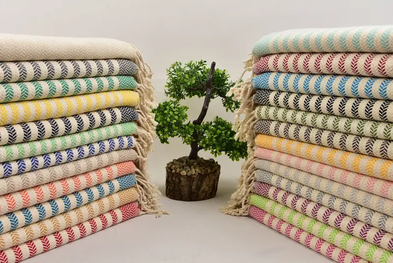 Customized Towels, Housewarming Gift, Beach Size Towel, Best Beach Towel, 70x40 Cotton Chevron Towel, Beach Towel Bulk, Wedding Gifts Towel - 3