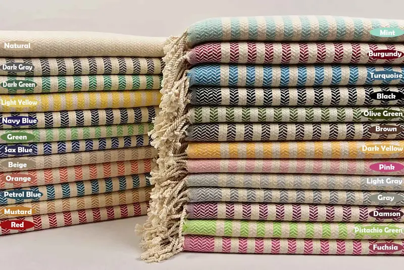 Customized Towels, Housewarming Gift, Beach Size Towel, Best Beach Towel, 70x40 Cotton Chevron Towel, Beach Towel Bulk, Wedding Gifts Towel - 1