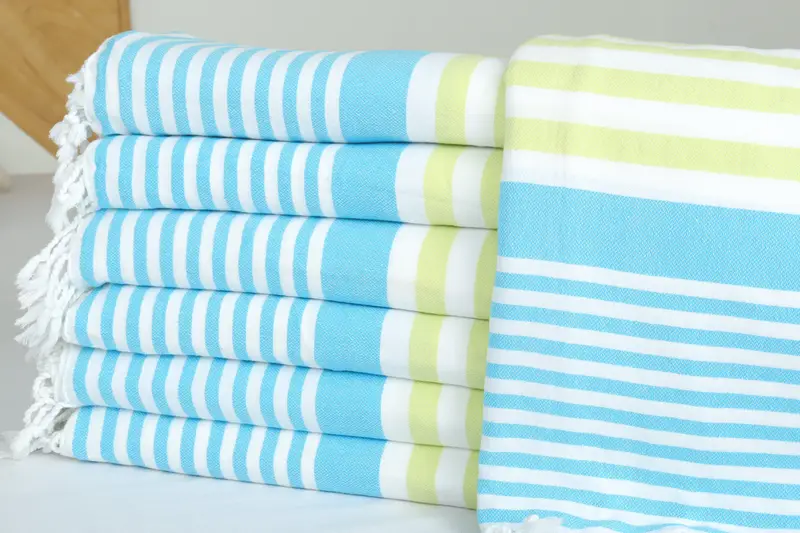 Woven Blanket, Woven Throw Blanket, Bachelorette Party Items, Shower Curtain, 84x64 Cotton Striped Towel, Bohemian Bedspread, Custom Wedding Gifts - 2