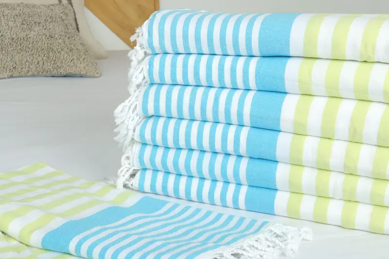 Woven Blanket, Woven Throw Blanket, Bachelorette Party Items, Shower Curtain, 84x64 Cotton Striped Towel, Bohemian Bedspread, Custom Wedding Gifts - 3
