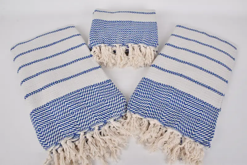 Handwoven Turkish Towel, Lightweight Turkish towel, Mother Of The Groom Gift, Bachelorette Party Gift, Hammam towel, 80x40 Cotton Diamond Towel - 6