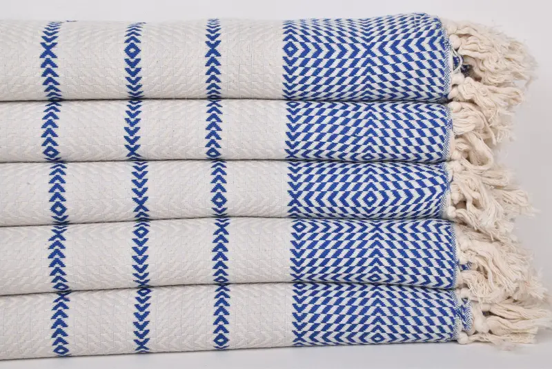 Handwoven Turkish Towel, Lightweight Turkish towel, Mother Of The Groom Gift, Bachelorette Party Gift, Hammam towel, 80x40 Cotton Diamond Towel - 2