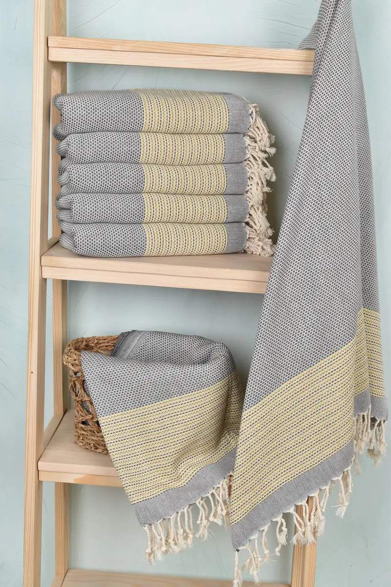 70x40 Cotton Geometric Towel, Organic Beach Towel, Best Beach Towel, Best Friend Gift, Welcome Wedding Gift, Quick-Dry Beach Towel, Gym Towel - 3