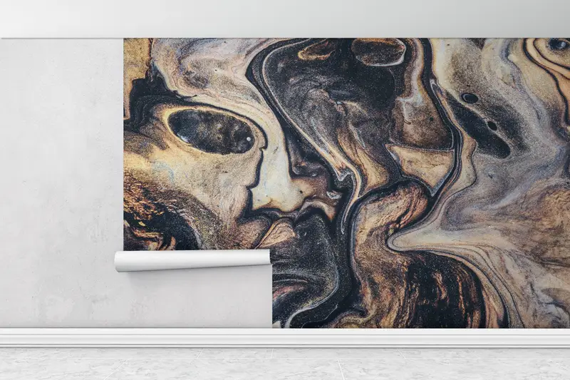 Bright Wall Paper, Paper Wall Art, Wall Paper Peel and Stick, Abstract Gold Wall Art, Gold Marble Wall Decor, , Shimmery Wall Art, - 5