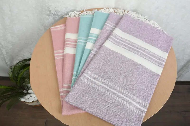 Striped Organic Cotton Towel, 38x60 Inches