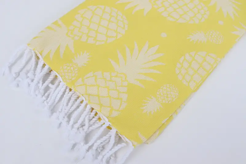 Custom Wedding Gift, Spa Towel, Sand-resistant towel, Absorbent Turkish towel, Bachelorette Favor, 70x36 Cotton Pineapple Design Towel, Guest Towel - 8
