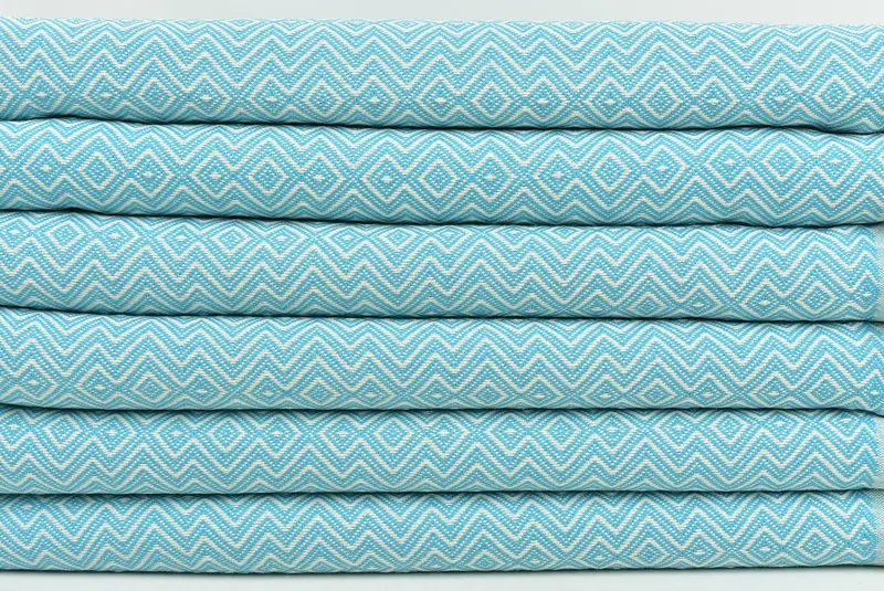 Personalized Wedding Gift For Couple, Lightweight towel, Summer Gift Ideas, 70x38 Cotton Diamond Towel, Monogram Beach Towel, Embroidered Towel - 2