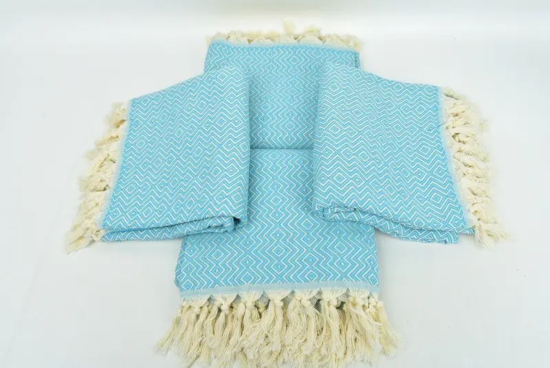 Personalized Wedding Gift For Couple, Lightweight towel, Summer Gift Ideas, 70x38 Cotton Diamond Towel, Monogram Beach Towel, Embroidered Towel - 6