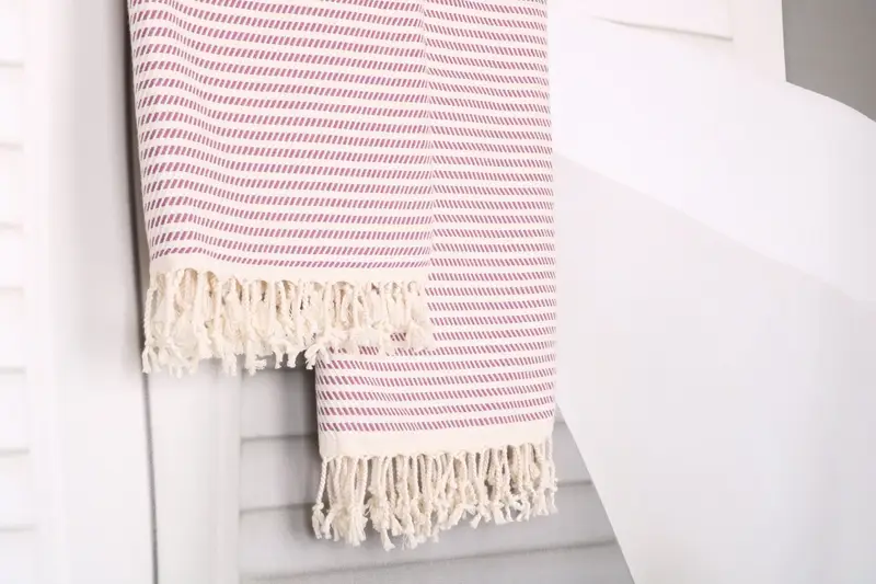 Wedding Favors, Gym Towel, Custom Beach Towel, Peshtemal, Embroidered Turkish Towel, Housewarming Gift, 70x40 Cotton Polka Dot Towel, Summer Gift - 8