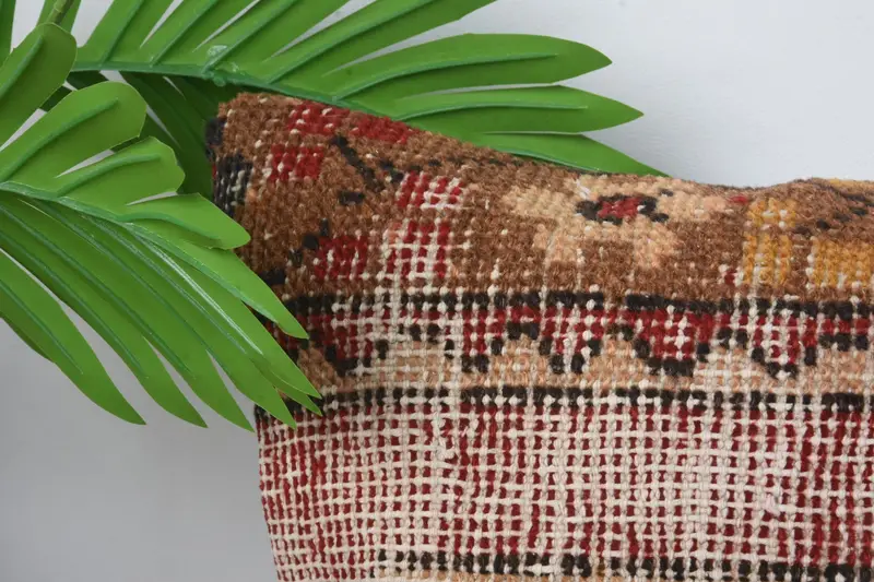 12x24 Yellow Pillow Sham, Turkish Kilim Pillow, Cushion Case, Kilim Cushion Sham, Outdoor Patio Pillow Sham, Ethnical Kilim Rug Pillow - 2