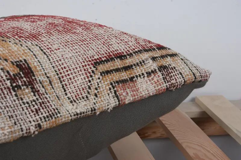 12x24 Yellow Pillow Sham, Turkish Kilim Pillow, Cushion Case, Kilim Cushion Sham, Outdoor Patio Pillow Sham, Ethnical Kilim Rug Pillow - 7
