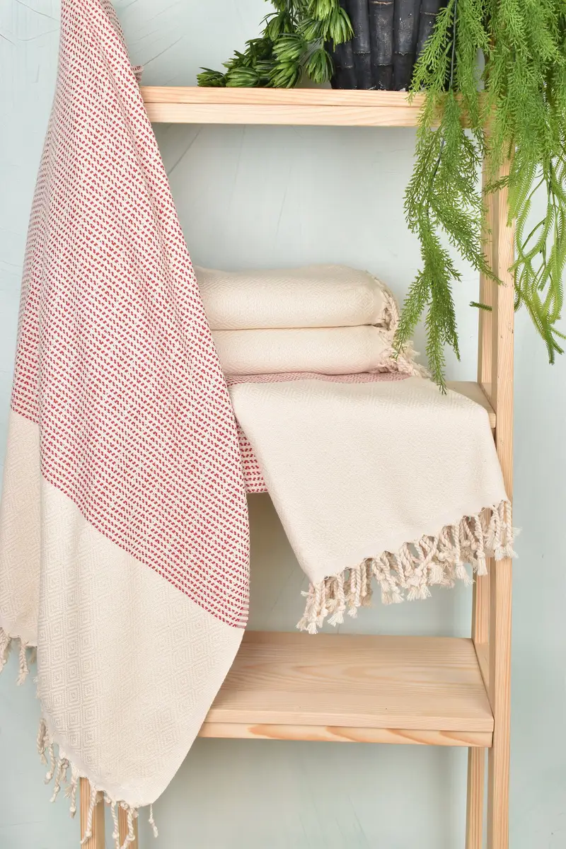 Handmade Turkish Towel, Absorbent Turkish towel, 70x40 Cotton Diamond Towel, Spa Gift, Lightweight Turkish towel, Soft towel, Custom Towel Beach - 6